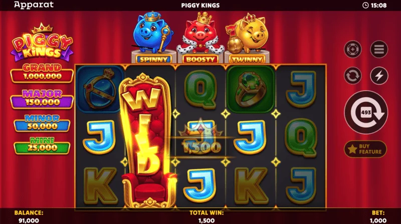 Piggy Kings - Booster Coins во три бои на теренот